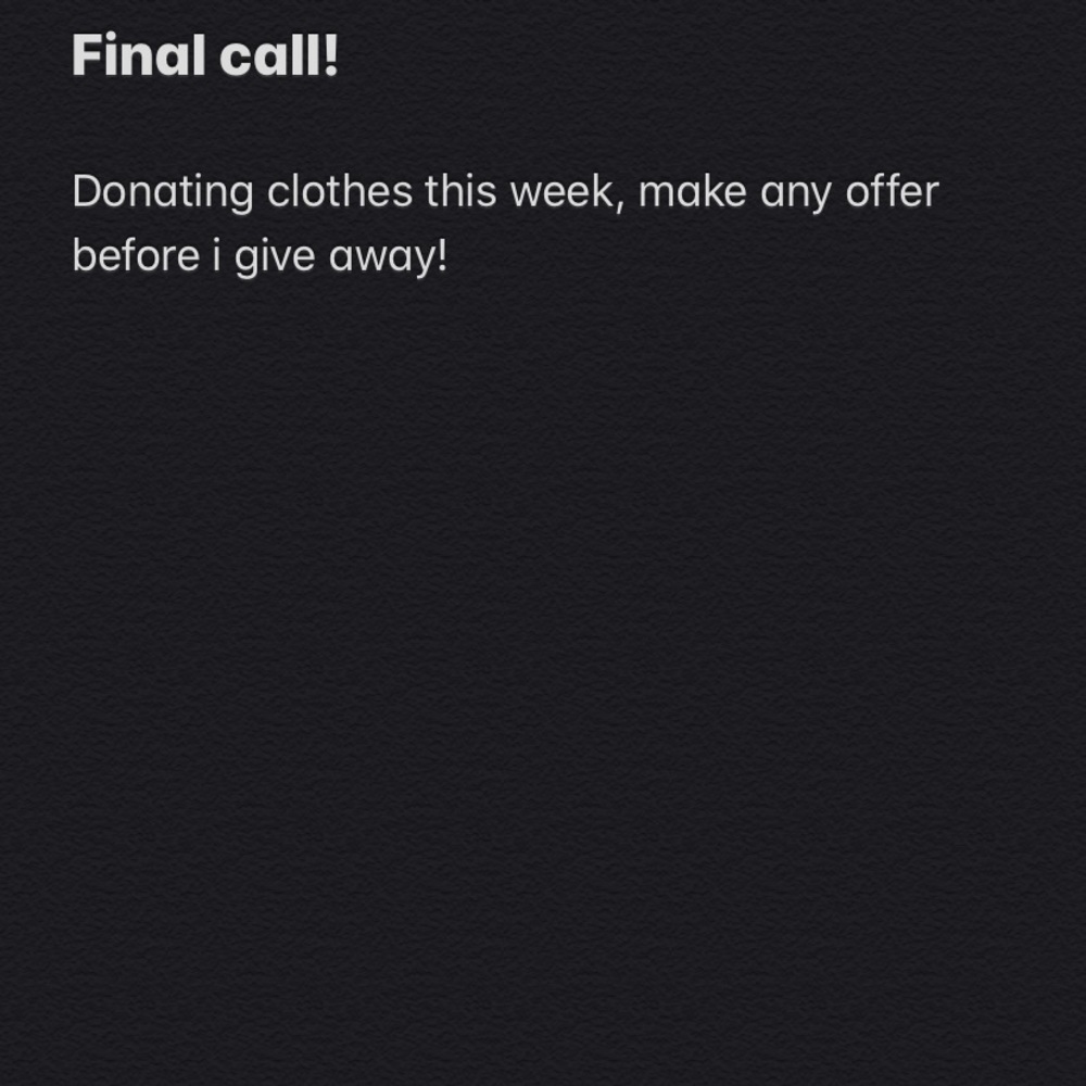 FINAL CALL